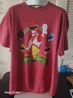 Power Ranger Red Graphic Tee Tag Print